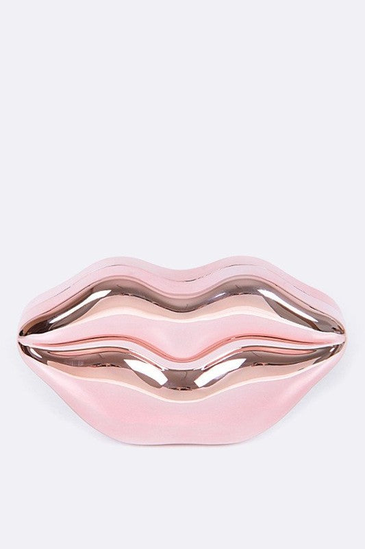 Lips Clutch BagLength - 8.5" Width - 2.25" Height - 4.5" Shoulder Chain Included Composition - Polyurethane & Mix Metals Lead & Nickel Compliant