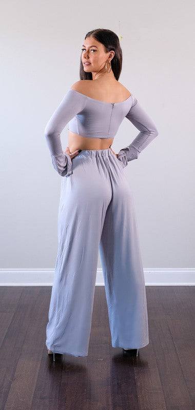 Hadiza SetVery thick Set! We are loving this matching set for your new season wardrobe and beyond. Featuring a breathable fabric with a high waist and wide leg fit, we're in l