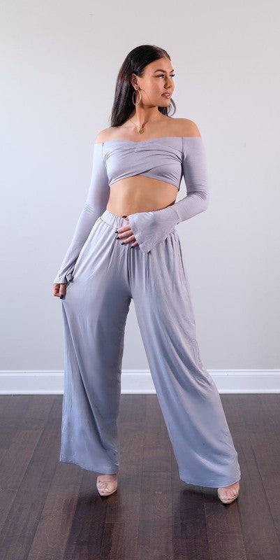 Hadiza SetVery thick Set! We are loving this matching set for your new season wardrobe and beyond. Featuring a breathable fabric with a high waist and wide leg fit, we're in l
