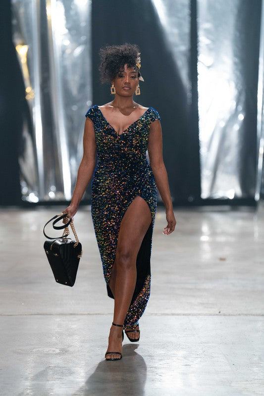EDINA X2NEW ITEM ALERT*** ONLY AT ELJAVENUE Yes the Edina dress has been upgraded to this lovely piece. With quality sequin detailing and a fully integrated split with hemme