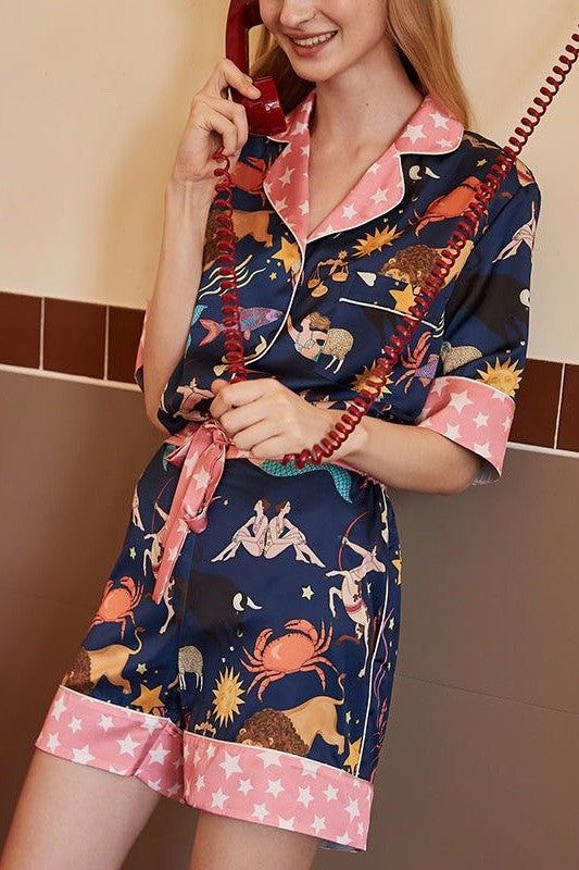 Printed two piece pajama setPrinted two piece pajama setMade In: China