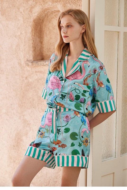 Printed two piece pajama setPrinted two piece pajama setMade In: China