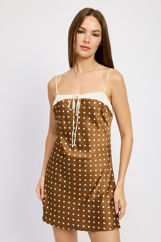 MIXED MEDIA MINI DRESSSIZE & FIT :MODEL WEARS SIZE SMALLMODEL'S HEIGHT 5'9Made In: IMPORTEDFabric Contents: 100% POLYESTERCONTRAST: 100% POLYESTERLINING: 100% POLYESTER