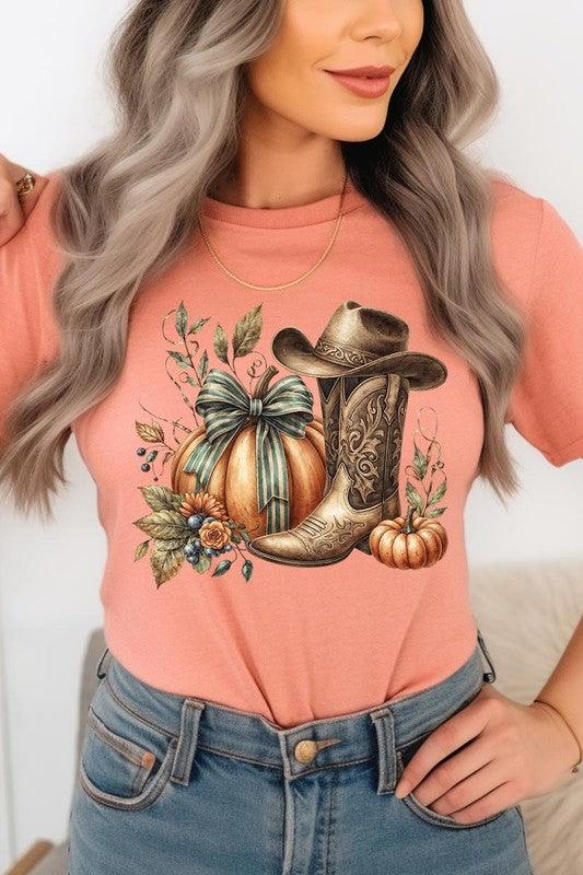 Howdy Pumpkin Western Fall Graphic TeeHowdy Pumpkin Western Fall Graphic Tee.Unisex Crew Neck Short Sleeve Tees.Crafted from premium materials, tailored to your lifestyle, ensuring a comfortable fit for