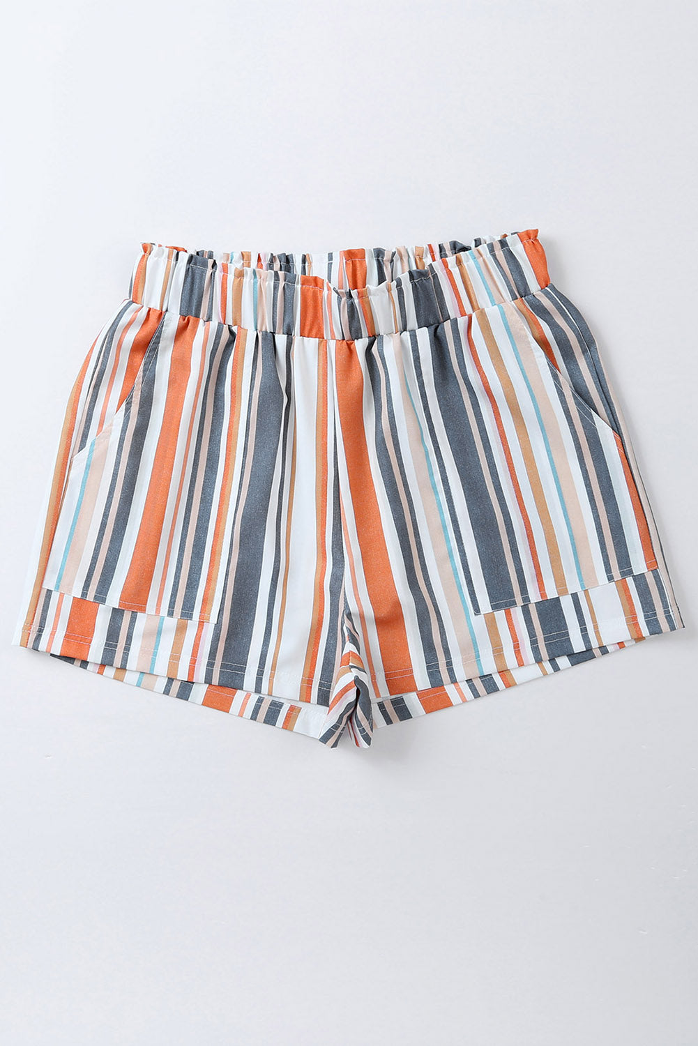 Stripe Vintage Washed Elastic Waist ShortsMaterial:100%Polyester



		You will be flooded
with compliments in our unique Vintage Washed Elastic Waist Striped Shorts
	
	
		We are loving the
paperbag st