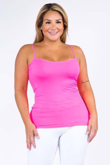 Seamless Long Spaghetti Strap Long Camisole TopTank Top -seamless with spaghetti straps features, super soft stretchy material, is great for layering or wearing alone on a hot day. It stretches very well and it's