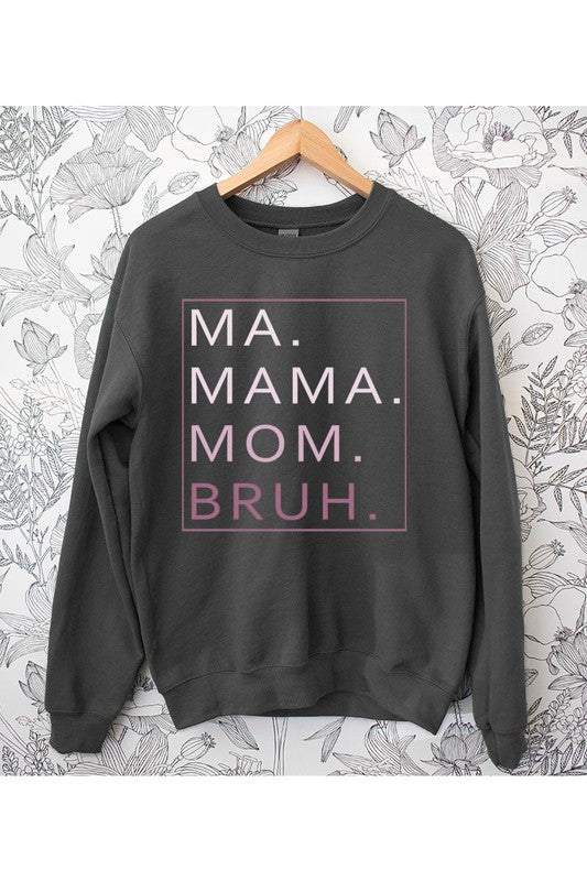 UNISEX FLEECE SWEATSHIRTMA,MAMA,MOM,BRUH,MOTHER'S DAY UNISEX FLEECE SWEATSHIRT,GRAPHIC TEE,GRAPHIC TSHIRTS,TSHIRTS,TEES50%POLY,37.5%COTTON,12.5%RAYONNICARAGUA
Style: Casual 
Print / Pattern