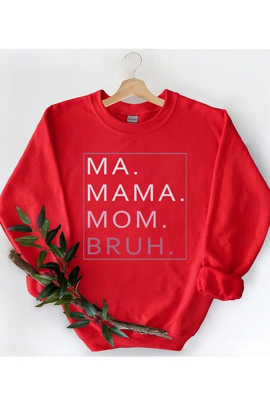 UNISEX FLEECE SWEATSHIRTMA,MAMA,MOM,BRUH,MOTHER'S DAY UNISEX FLEECE SWEATSHIRT,GRAPHIC TEE,GRAPHIC TSHIRTS,TSHIRTS,TEES50%POLY,37.5%COTTON,12.5%RAYONNICARAGUA
Style: Casual 
Print / Pattern