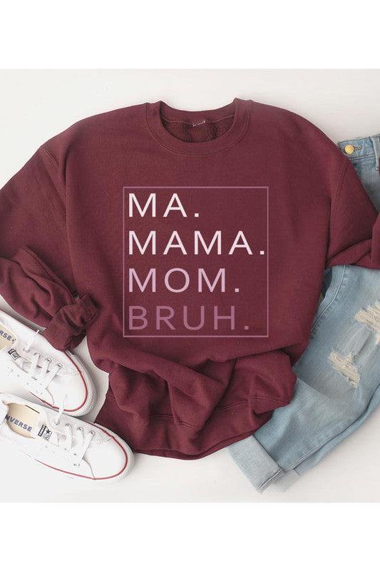 UNISEX FLEECE SWEATSHIRTMA,MAMA,MOM,BRUH,MOTHER'S DAY UNISEX FLEECE SWEATSHIRT,GRAPHIC TEE,GRAPHIC TSHIRTS,TSHIRTS,TEES50%POLY,37.5%COTTON,12.5%RAYONNICARAGUA
Style: Casual 
Print / Pattern