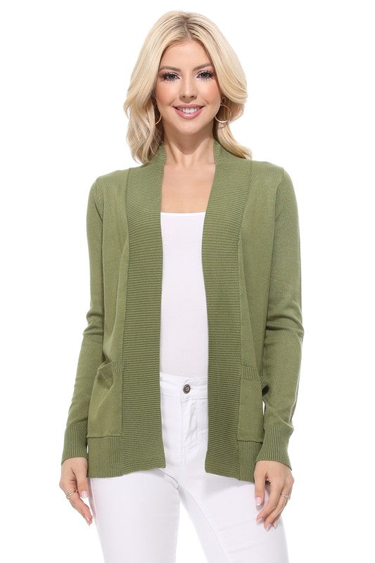 Open Front Shrug Sweater Knit Cardigan- Length: 25.5-27" - Across Shoulder: 13-14.5"- Sleeve Length: 23-23.75"- Women's Open Front Pockets Long Sleeve Sweater Cardigan- Ladies :75% Viscose ,25%Polyester-