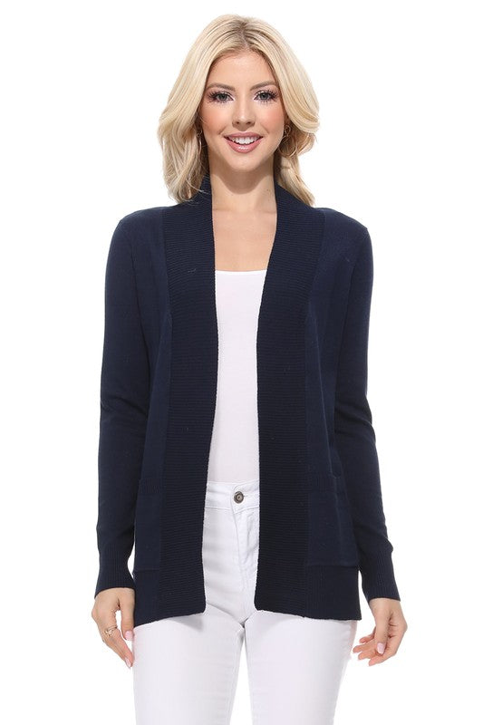 Open Front Shrug Sweater Knit Cardigan- Length: 25.5-27" - Across Shoulder: 13-14.5"- Sleeve Length: 23-23.75"- Women's Open Front Pockets Long Sleeve Sweater Cardigan- Ladies :75% Viscose ,25%Polyester-