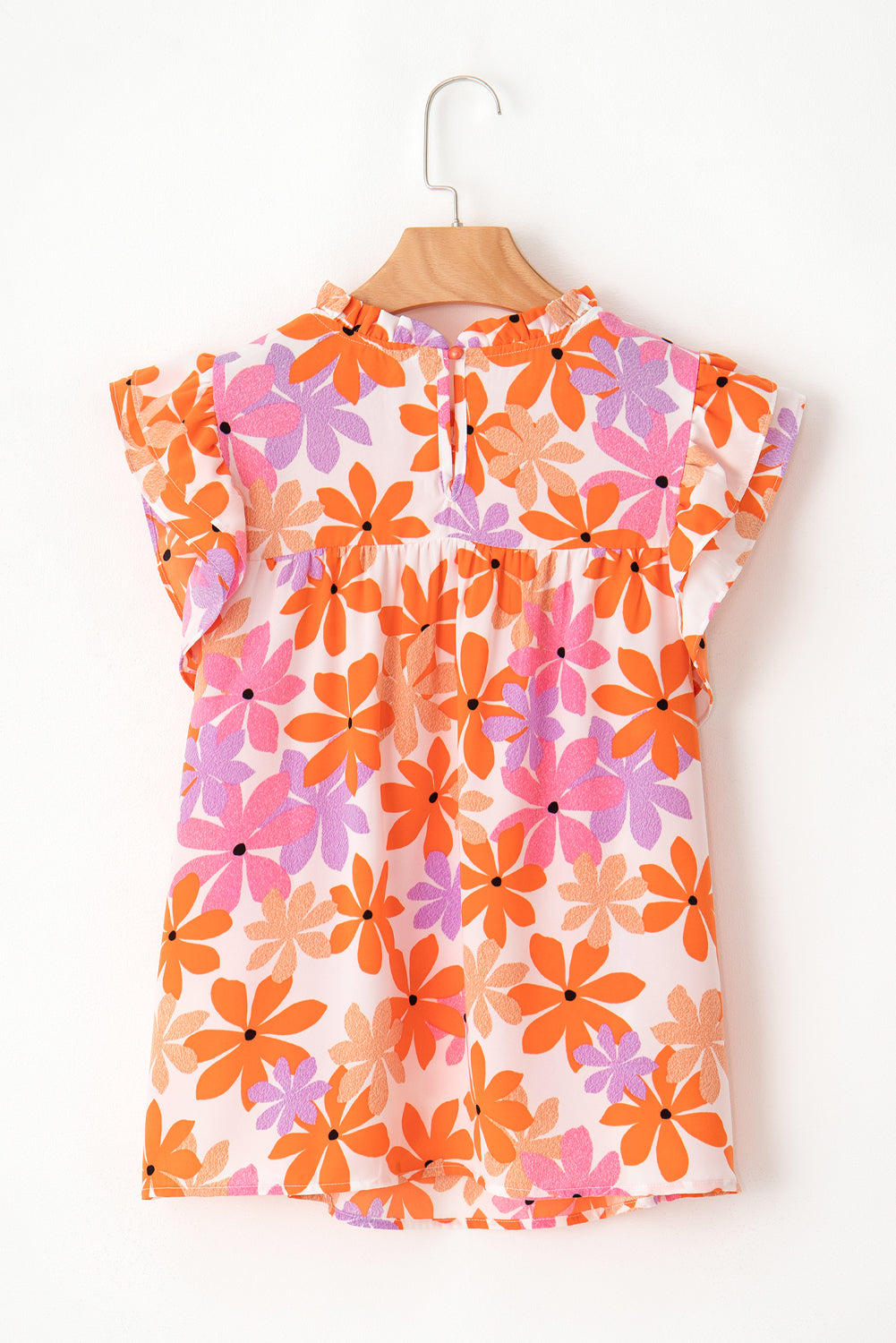 Orange Boho 60s Floral Print Ruffled Sleeve Smocked BlouseMaterial:100%Polyester



		Achieve a sweet and charming look with the floral blouse, designed to complement your style with a floral touch.
	
	
		The addition 