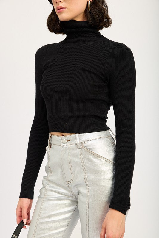 TURTLE NECK LONG SLEEVE TOP