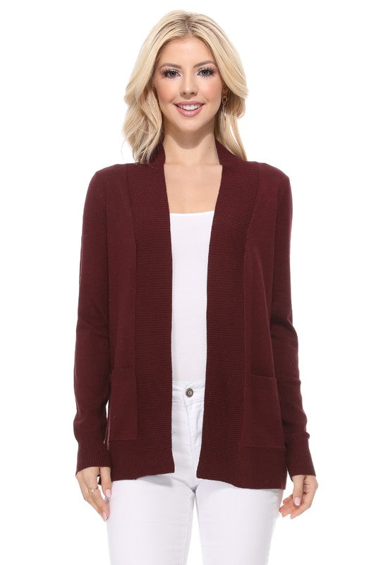 Open Front Shrug Sweater Knit Cardigan- Length: 25.5-27" - Across Shoulder: 13-14.5"- Sleeve Length: 23-23.75"- Women's Open Front Pockets Long Sleeve Sweater Cardigan- Ladies :75% Viscose ,25%Polyester-