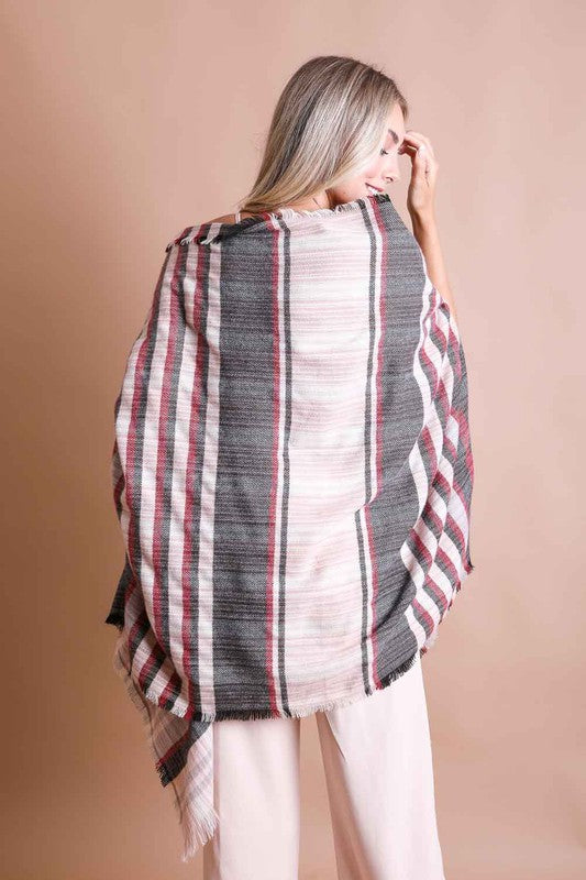 Tartan Check Pocket Frayed Edge Ruana WrapImmediate ShippingSize : 79" x 33"
Style: Outerwear
Embellishment: Pockets
Made In: ChinaMaterial Composition: 100% Polyester