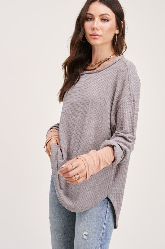 Bree TopYou won't want to miss out on this classic! Our super soft and lightweight waffle material basic top brings you comfort and ease while maintaining its role as an ele