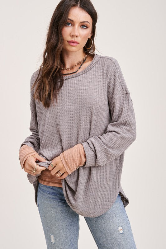 Bree TopYou won't want to miss out on this classic! Our super soft and lightweight waffle material basic top brings you comfort and ease while maintaining its role as an ele