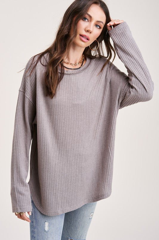 Bree TopYou won't want to miss out on this classic! Our super soft and lightweight waffle material basic top brings you comfort and ease while maintaining its role as an ele