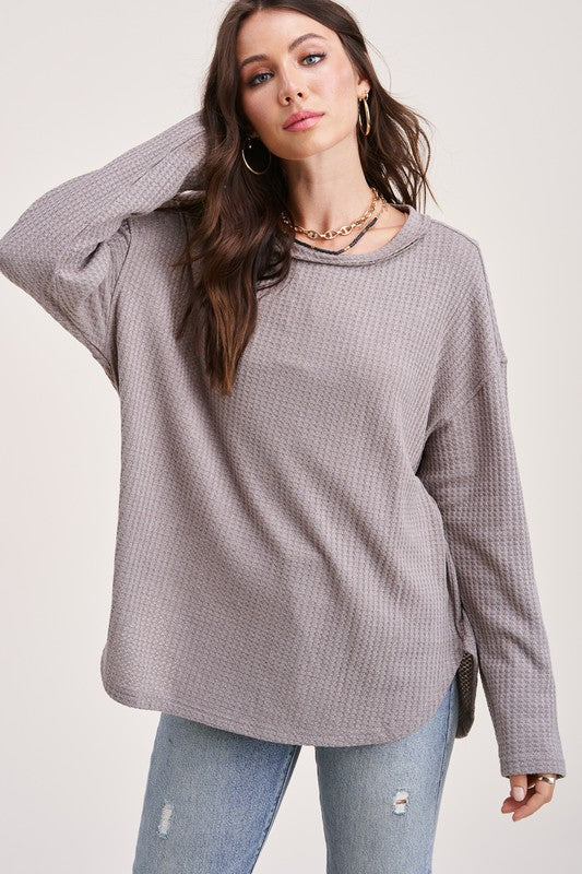 Bree TopYou won't want to miss out on this classic! Our super soft and lightweight waffle material basic top brings you comfort and ease while maintaining its role as an ele