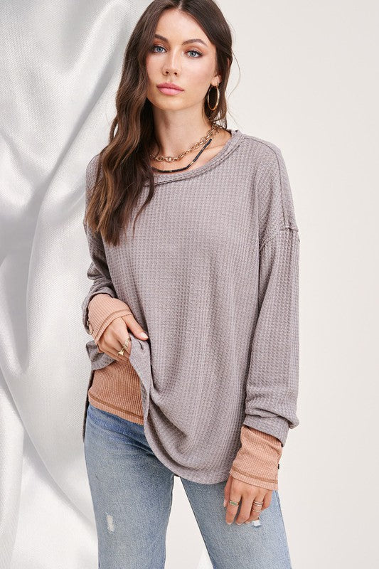 Bree TopYou won't want to miss out on this classic! Our super soft and lightweight waffle material basic top brings you comfort and ease while maintaining its role as an ele