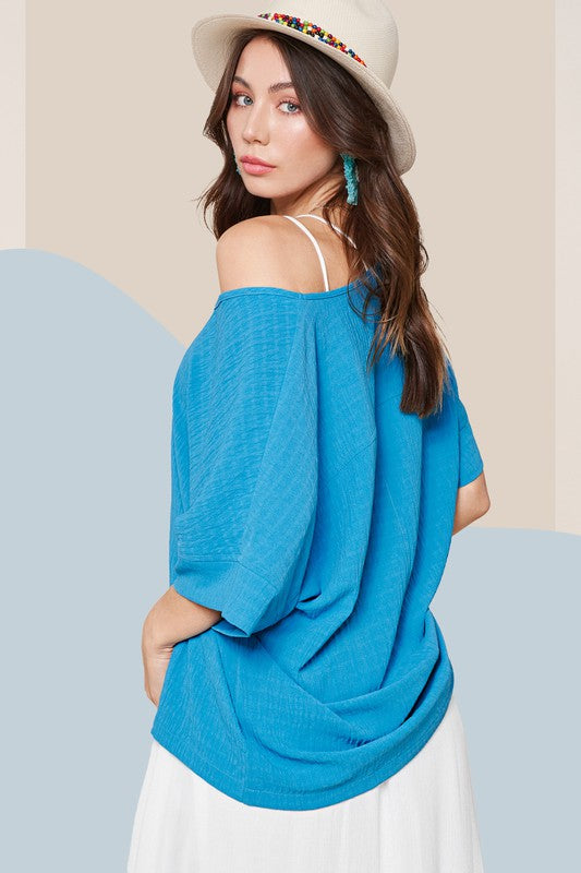 Vanessa TopThe Vanessa Top is the epitome of casual chic. With its oversized fit and v-neckline, it offers a relaxed and comfortable style that's perfect for everyday wear. The