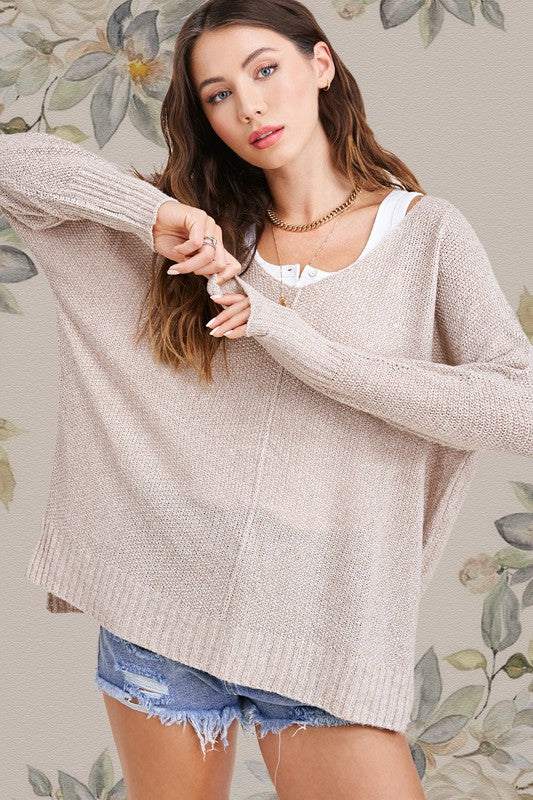 Winnie SweaterFeatured a relaxed fit, stretchy fabric, high low hemline, and side slit detail. Wear this relaxed-fit sweater in as many ways as you can think of - as a sweater and