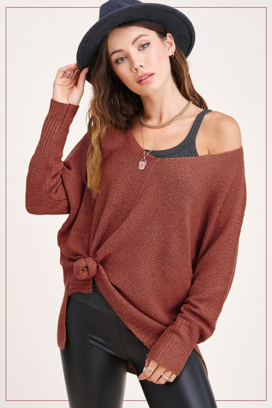 Winnie SweaterUnbelievably soft, lightweight easy to wear sweater featured in relaxed fit, stretchy fabric, high low hemline, side slit detail. Wear this relaxed fit sweater as ma