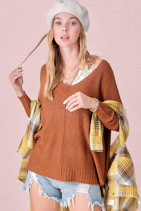 Winnie SweaterUnbelievably soft, lightweight easy to wear sweater featured in relaxed fit, stretchy fabric, high low hemline, side slit detail. Wear this relaxed fit sweater as ma