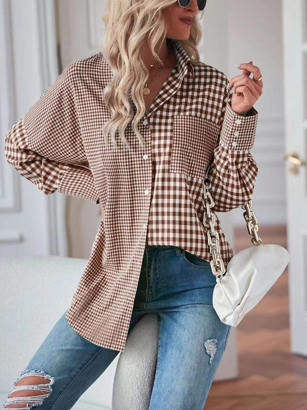 Plaid button up topPlaid button up topMade In: China