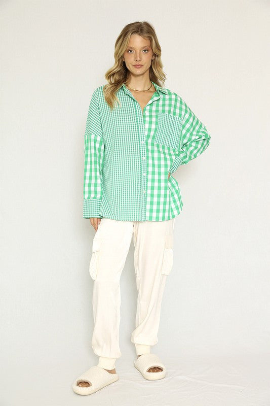 Plaid button up topPlaid button up topMade In: China