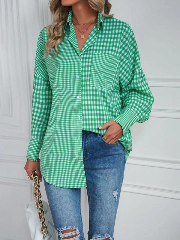 Plaid button up topPlaid button up topMade In: China