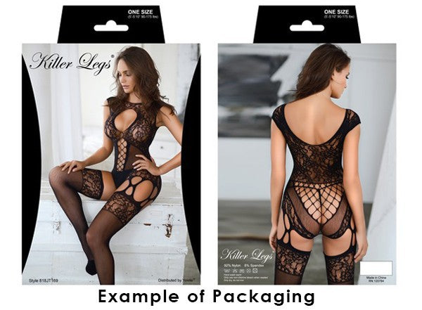 Diamond Net Long Sleeve Fishnet Dress w ThongShapely and sheer, this figure-hugging lace mini dress work with the curves of your body to produce a knockout night-time silhouette. It's a complete outfit for an i