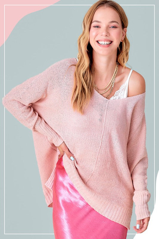 Winnie SweaterUnbelievably soft, lightweight easy to wear sweater featured in relaxed fit, stretchy fabric, high low hemline, side slit detail. Wear this relaxed fit sweater as ma