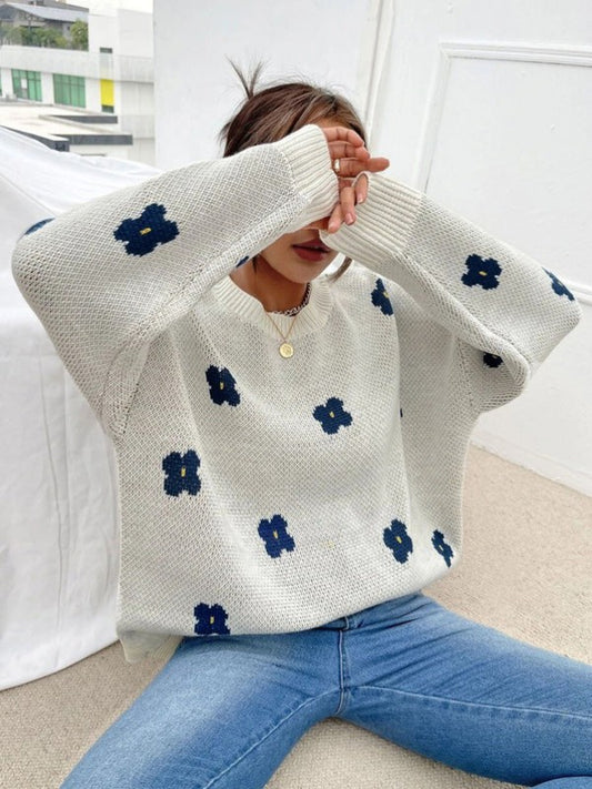 Flower knit sweaterFlower knit sweaterMade In: China