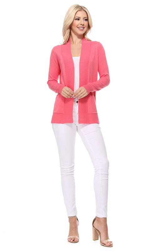 Open Front Shrug Sweater Knit Cardigan- Length: 25.5-27" - Across Shoulder: 13-14.5"- Sleeve Length: 23-23.75"- Women's Open Front Pockets Long Sleeve Sweater Cardigan- Ladies :75% Viscose ,25%Polyester-