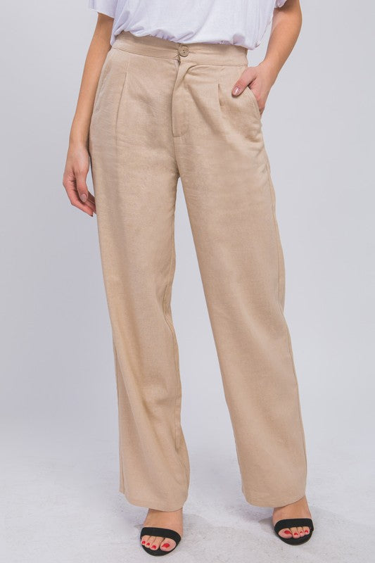 Linen Front Creased PantsIntroducing our Linen Front Creased Pants, a classic and versatile addition to your wardrobe. Crafted from lightweight and breathable linen fabric, these pants offer