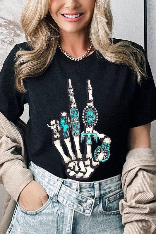 Western Skeleton Concho Rings Graphic T ShirtsSKELETON,WESTERN COWGIRL,TEAL CONCHO RINGS,PEACE SIGN UNISEX SHORT SLEEVE,GRAPHIC TEE,GRAPHIC TSHIRTS,TSHIRTS,TEES100%COTTON,HEATHER(52%COTTON,48%POLY),ATH.HEATHER,B