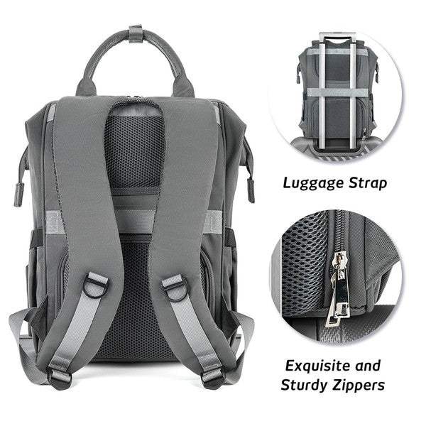 Crazy Pockets Backpack Diaper BagCrazy Pockets Backpack Diaper Bag Your forever bag for baby, an essential for your parenting adventrue. With even more pockets, 19 total! This is our most organized 