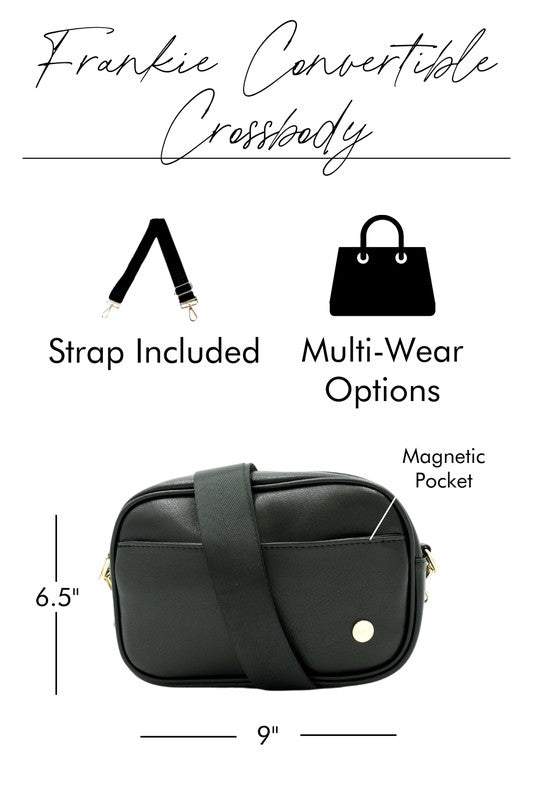 Frankie Crossbody Waist Belt Shoulder BagLightweight? Check. Durable? Check. Versatile? Biiig check.With its multi-wear options and adjustable strap, this convertible bag is the epitome of essential. Style 