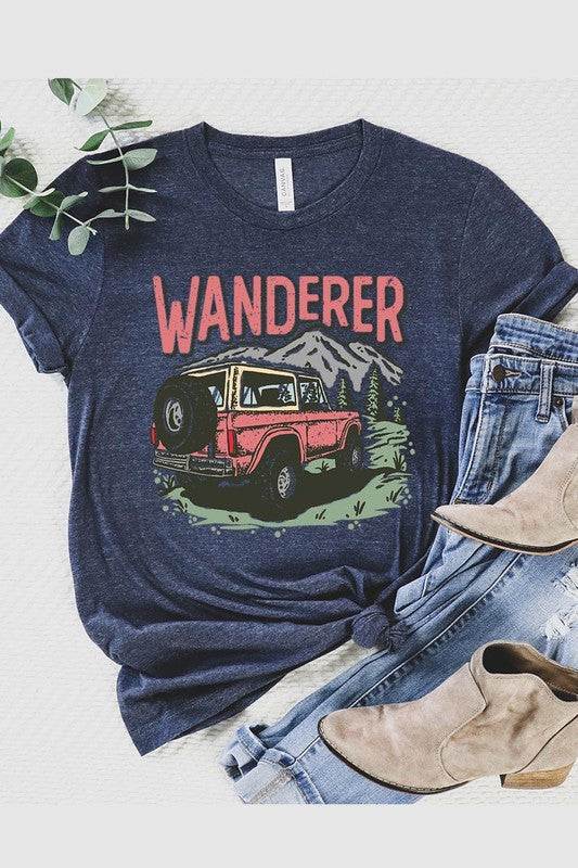 Wanderer Adventure Graphic T ShirtsWanderer Adventure Graphic T Shirts.Unisex Crew Neck Short Sleeve Tees.Crafted from premium materials, tailored to your lifestyle, ensuring a comfortable fit for any