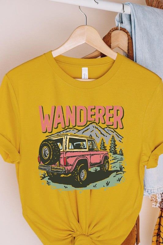 Wanderer Adventure Graphic T ShirtsWanderer Adventure Graphic T Shirts.Unisex Crew Neck Short Sleeve Tees.Crafted from premium materials, tailored to your lifestyle, ensuring a comfortable fit for any