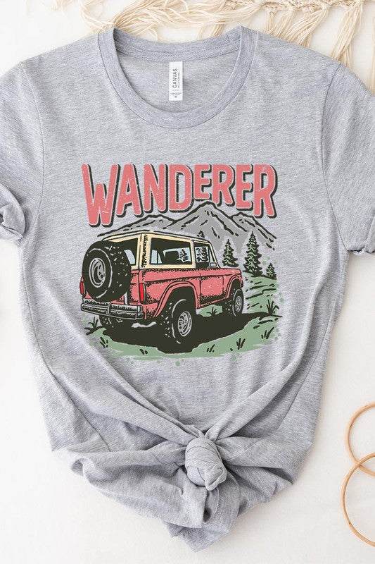 Wanderer Adventure Graphic T ShirtsWanderer Adventure Graphic T Shirts.Unisex Crew Neck Short Sleeve Tees.Crafted from premium materials, tailored to your lifestyle, ensuring a comfortable fit for any