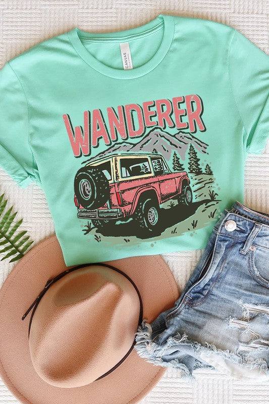 Wanderer Adventure Graphic T ShirtsWanderer Adventure Graphic T Shirts.Unisex Crew Neck Short Sleeve Tees.Crafted from premium materials, tailored to your lifestyle, ensuring a comfortable fit for any