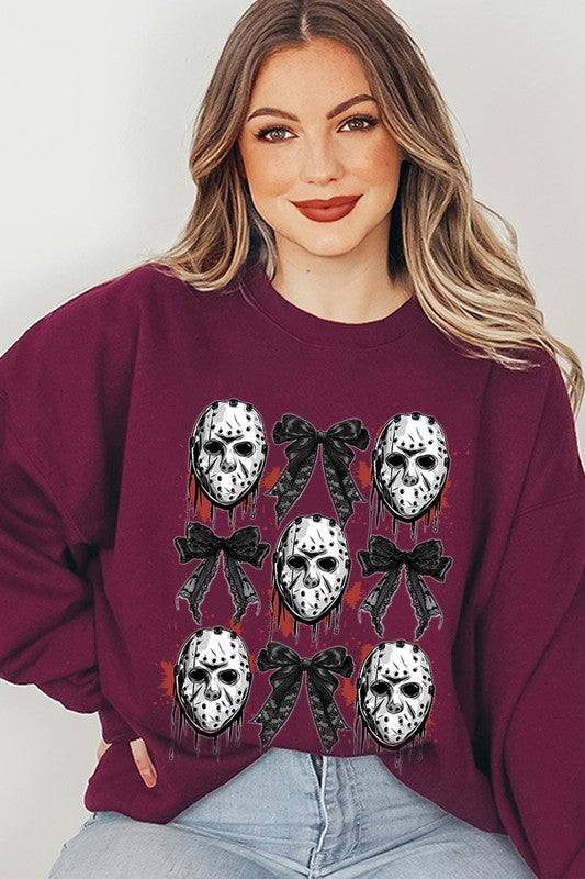 Horror Halloween Graphic Fleece SweatshirtsHorror Halloween Coquette Bow Graphic Fleece Sweatshirts.Unisex Crew Neck Long Sleeve Sweaters Knits.Crafted from premium materials, tailored to your lifestyle, ensu