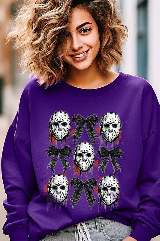 Horror Halloween Graphic Fleece SweatshirtsHorror Halloween Coquette Bow Graphic Fleece Sweatshirts.Unisex Crew Neck Long Sleeve Sweaters Knits.Crafted from premium materials, tailored to your lifestyle, ensu