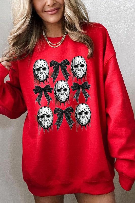 Horror Halloween Graphic Fleece SweatshirtsHorror Halloween Coquette Bow Graphic Fleece Sweatshirts.Unisex Crew Neck Long Sleeve Sweaters Knits.Crafted from premium materials, tailored to your lifestyle, ensu