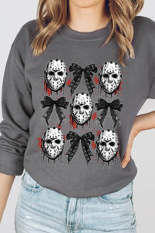 Horror Halloween Graphic Fleece SweatshirtsHorror Halloween Coquette Bow Graphic Fleece Sweatshirts.Unisex Crew Neck Long Sleeve Sweaters Knits.Crafted from premium materials, tailored to your lifestyle, ensu