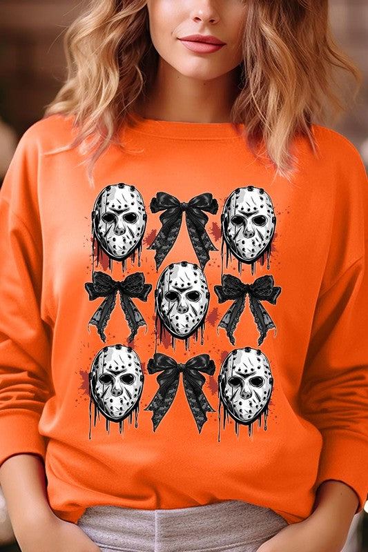 Horror Halloween Graphic Fleece SweatshirtsHorror Halloween Coquette Bow Graphic Fleece Sweatshirts.Unisex Crew Neck Long Sleeve Sweaters Knits.Crafted from premium materials, tailored to your lifestyle, ensu