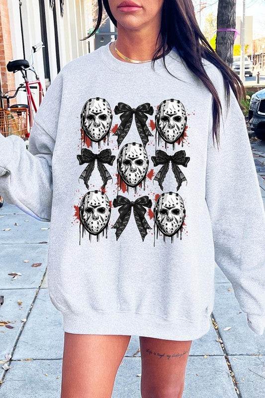 Horror Halloween Graphic Fleece SweatshirtsHorror Halloween Coquette Bow Graphic Fleece Sweatshirts.Unisex Crew Neck Long Sleeve Sweaters Knits.Crafted from premium materials, tailored to your lifestyle, ensu