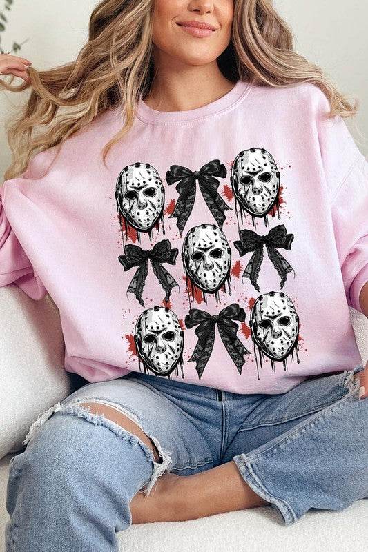 Horror Halloween Graphic Fleece SweatshirtsHorror Halloween Coquette Bow Graphic Fleece Sweatshirts.Unisex Crew Neck Long Sleeve Sweaters Knits.Crafted from premium materials, tailored to your lifestyle, ensu